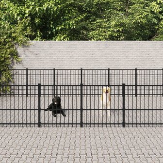 Hondenkennel voor buiten 32,93 m&sup2; staal 1