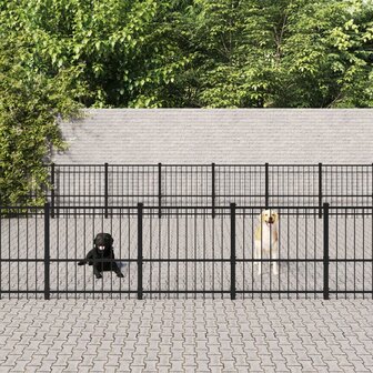 Hondenkennel voor buiten 46,1 m&sup2; staal 1