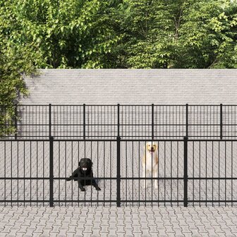 Hondenkennel voor buiten 67,74 m&sup2; staal 1