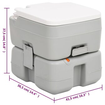 Campingtoilet en watertankset draagbaar 10