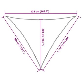 Zonnezeil 3x3x4,25 m 100% polyester oxford zandkleurig 10