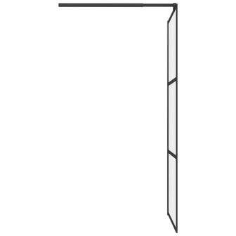 Inloopdouchewand 90x195 cm mat ESG-glas zwart 5