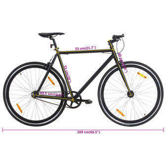 Fiets met vaste versnelling 700 c 51 cm zwart 9