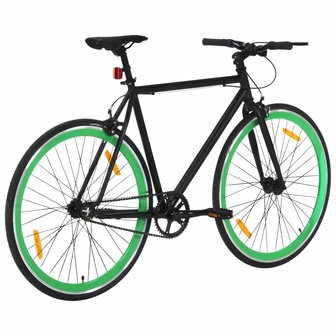 Fiets met vaste versnelling 700 c 55 cm zwart en groen 3