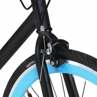 Fiets met vaste versnelling 700 c 51 cm zwart en blauw 4