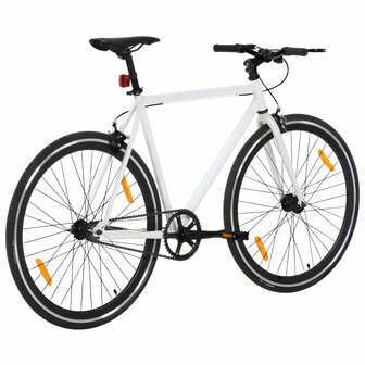 Fiets met vaste versnelling 700 c 51 cm wit en zwart 3