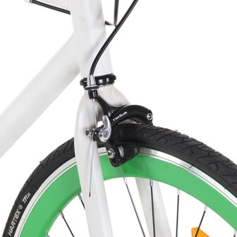 Fiets met vaste versnelling 700 c 51 cm wit en groen 4