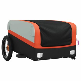 Fietstrailer 30 kg ijzer zwart en oranje 4