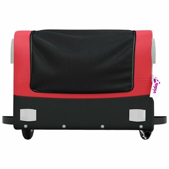 Fietstrailer 30 kg ijzer zwart en rood 6