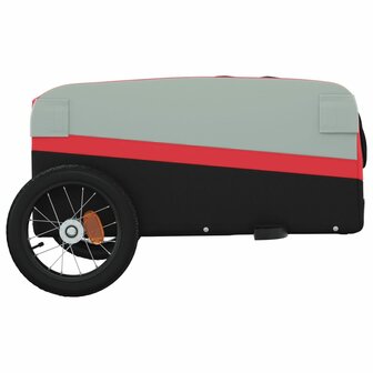 Fietstrailer 30 kg ijzer zwart en rood 7