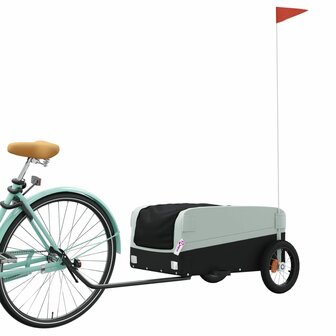 Fietstrailer 30 kg ijzer zwart en grijs 3