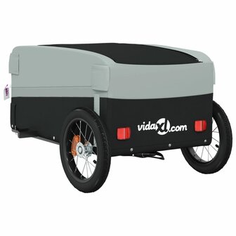 Fietstrailer 30 kg ijzer zwart en grijs 8