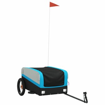 Fietstrailer 30 kg ijzer zwart en blauw 2