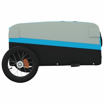 Fietstrailer 30 kg ijzer zwart en blauw 7