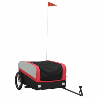 Fietstrailer 45 kg ijzer zwart en rood 2