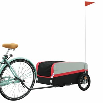 Fietstrailer 45 kg ijzer zwart en rood 3