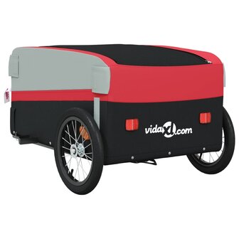 Fietstrailer 45 kg ijzer zwart en rood 8