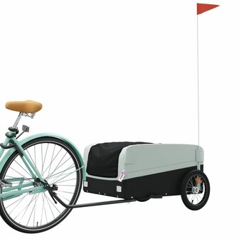 Fietstrailer 45 kg ijzer zwart en grijs 3