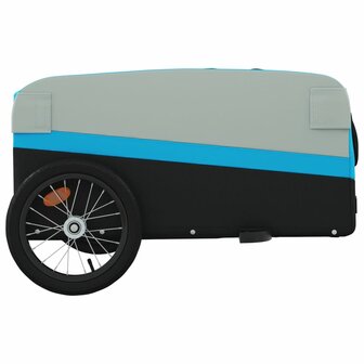 Fietstrailer 45 kg ijzer zwart en blauw 7