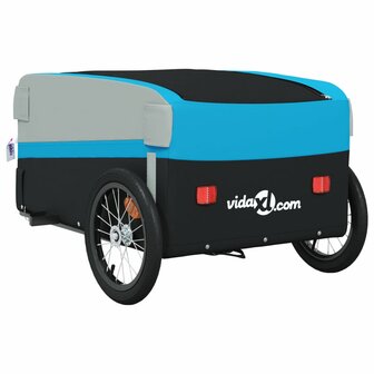 Fietstrailer 45 kg ijzer zwart en blauw 8