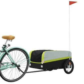 Fietstrailer 45 kg ijzer zwart en groen 3