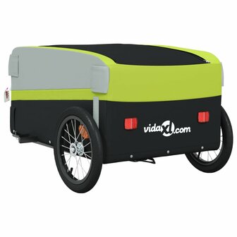 Fietstrailer 45 kg ijzer zwart en groen 8