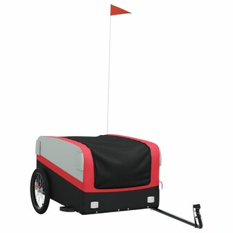 Fietstrailer 45 kg ijzer zwart en rood 2