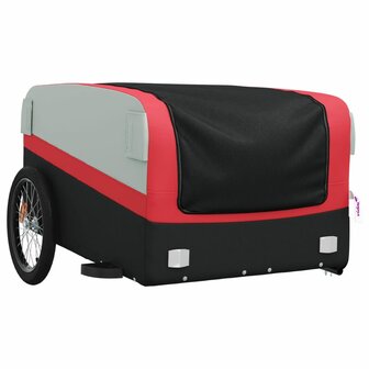 Fietstrailer 45 kg ijzer zwart en rood 4