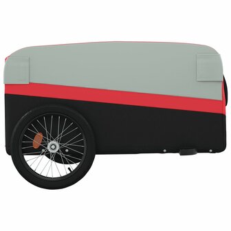 Fietstrailer 45 kg ijzer zwart en rood 7