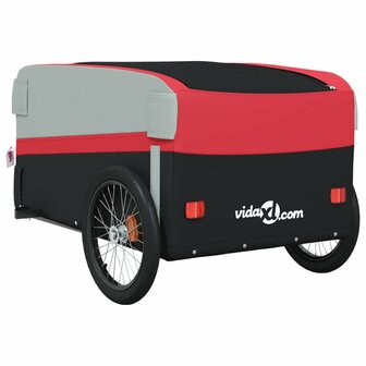 Fietstrailer 45 kg ijzer zwart en rood 8