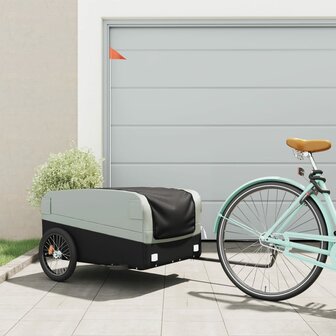 Fietstrailer 45 kg ijzer zwart en grijs 1