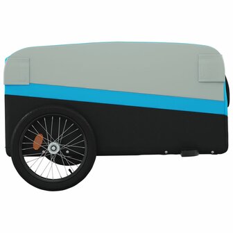 Fietstrailer 45 kg ijzer zwart en blauw 7