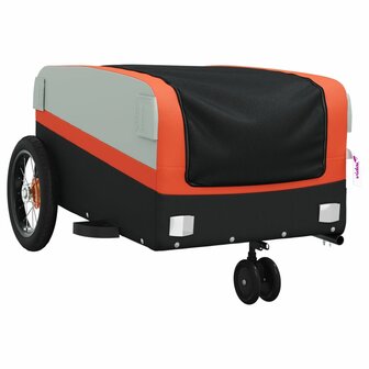 Fietstrailer 30 kg ijzer zwart en oranje 4