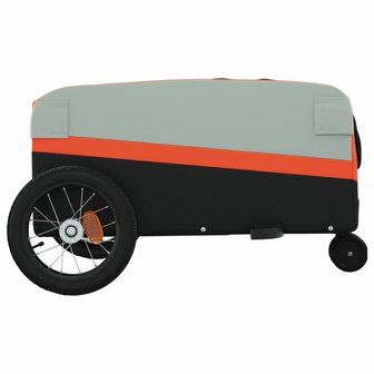 Fietstrailer 30 kg ijzer zwart en oranje 7