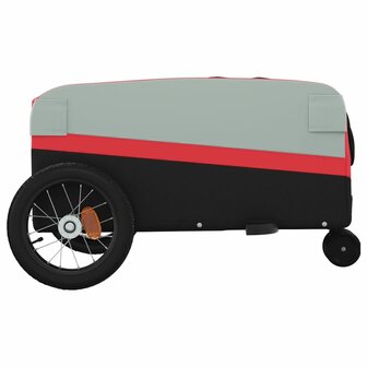 Fietstrailer 30 kg ijzer zwart en rood 7