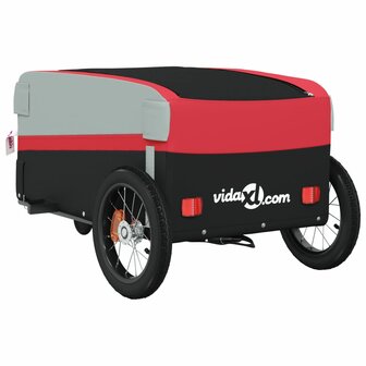 Fietstrailer 30 kg ijzer zwart en rood 8