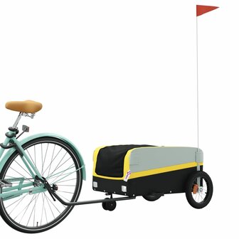 Fietstrailer 30 kg ijzer zwart en geel 3