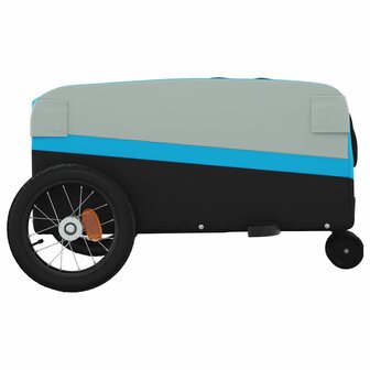 Fietstrailer 30 kg ijzer zwart en blauw 7