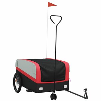 Fietstrailer 45 kg ijzer zwart en rood 2