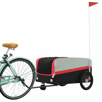 Fietstrailer 45 kg ijzer zwart en rood 3