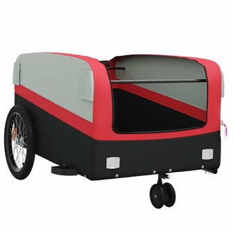 Fietstrailer 45 kg ijzer zwart en rood 5