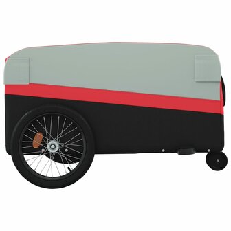 Fietstrailer 45 kg ijzer zwart en rood 7