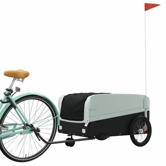 Fietstrailer 45 kg ijzer zwart en grijs 3