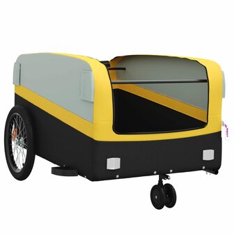 Fietstrailer 45 kg ijzer zwart en geel 5