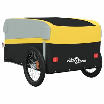 Fietstrailer 45 kg ijzer zwart en geel 8