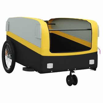 Fietstrailer 45 kg ijzer zwart en geel 5