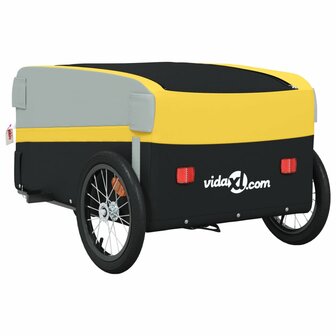 Fietstrailer 45 kg ijzer zwart en geel 8