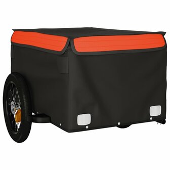 Fietstrailer 30 kg ijzer zwart en oranje 4