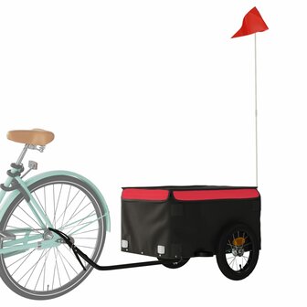 Fietstrailer 30 kg ijzer zwart en rood 3