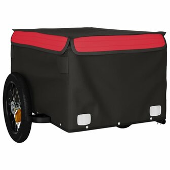 Fietstrailer 30 kg ijzer zwart en rood 4